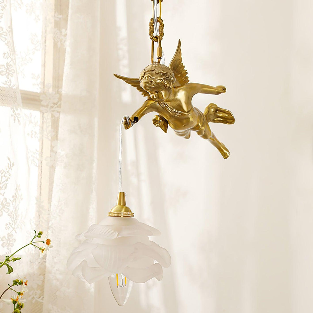 Solene hanglamp van messing