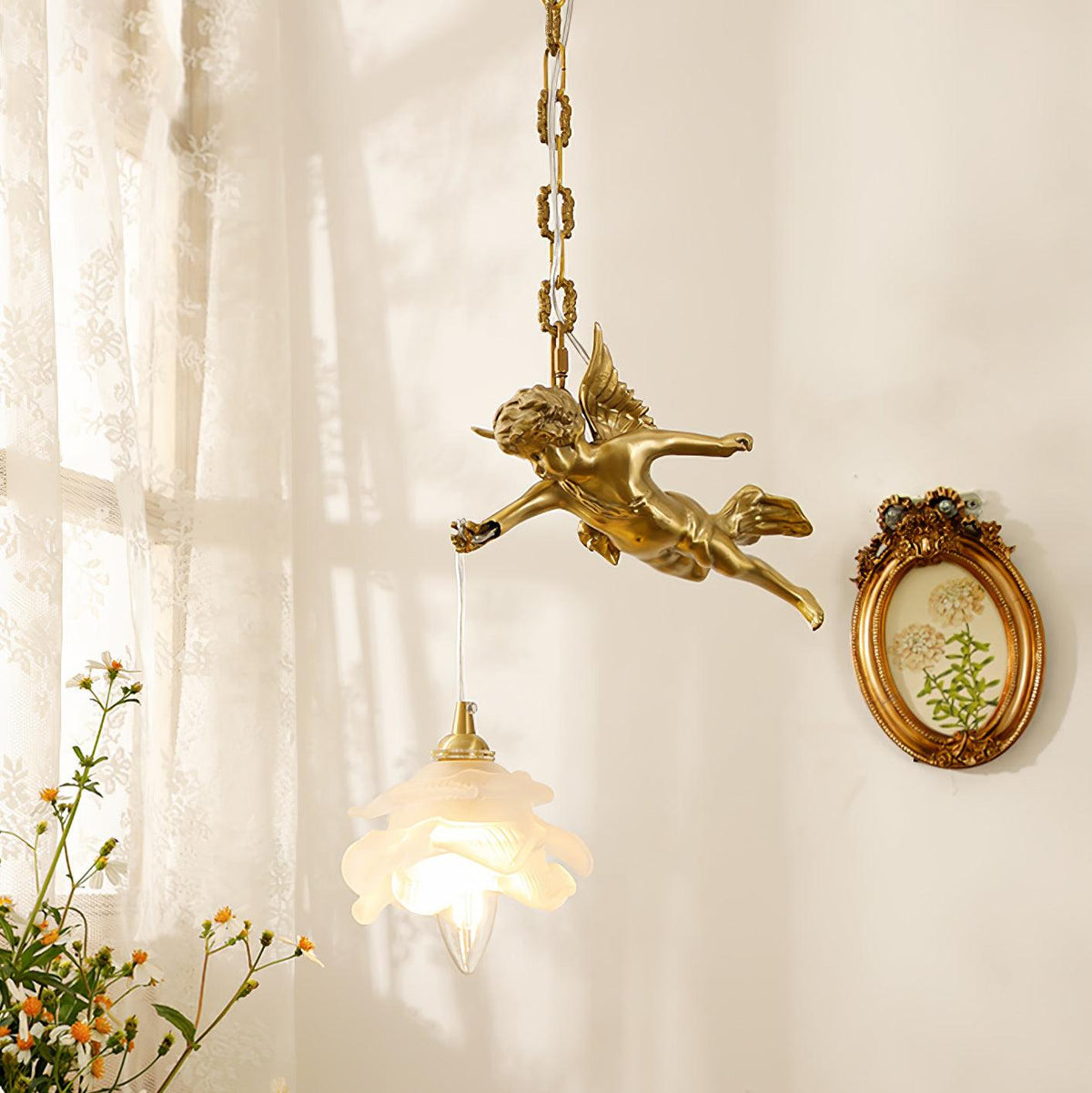 Solene hanglamp van messing
