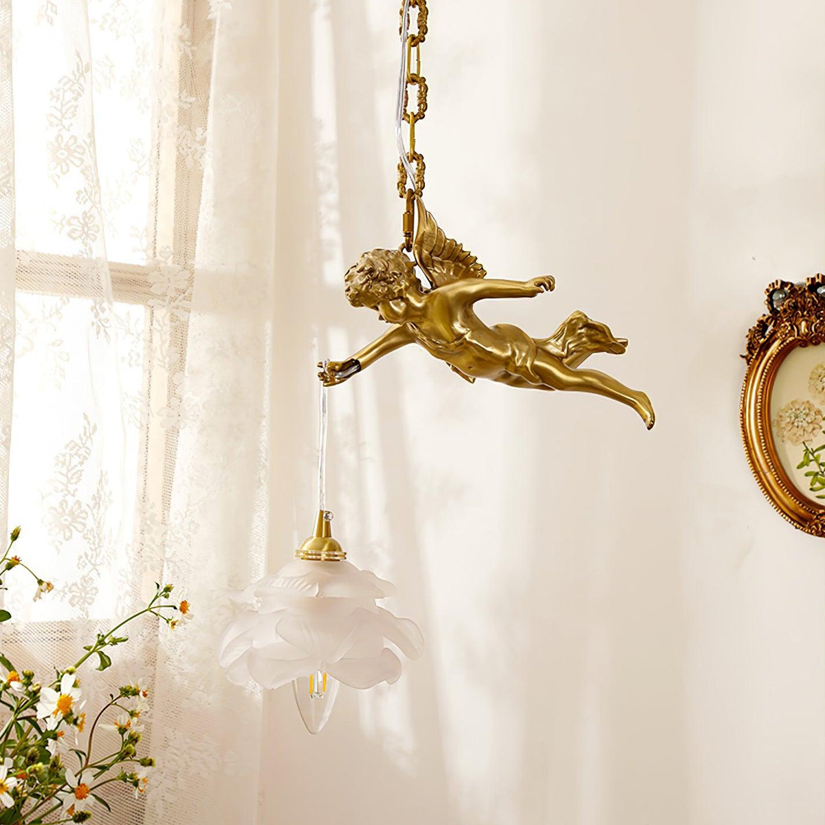 Solene hanglamp van messing