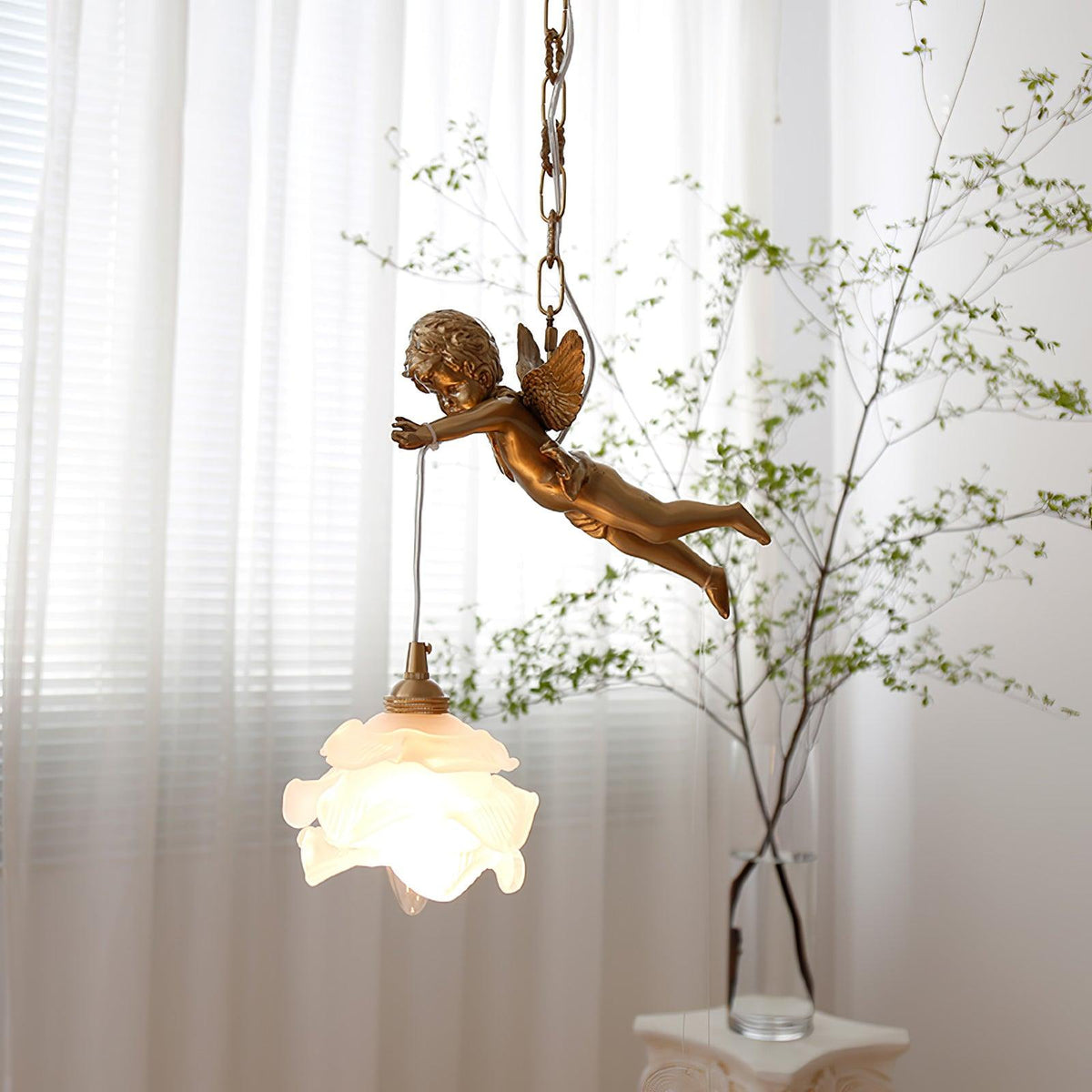 Solene hanglamp van messing