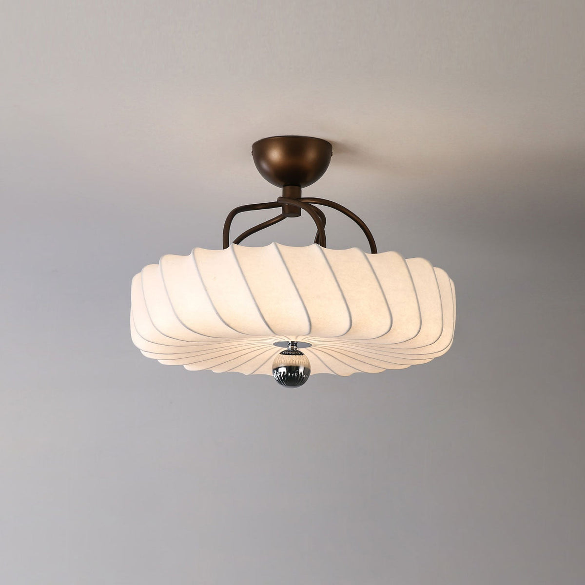 Zelore Swirl stof brons hanglamp