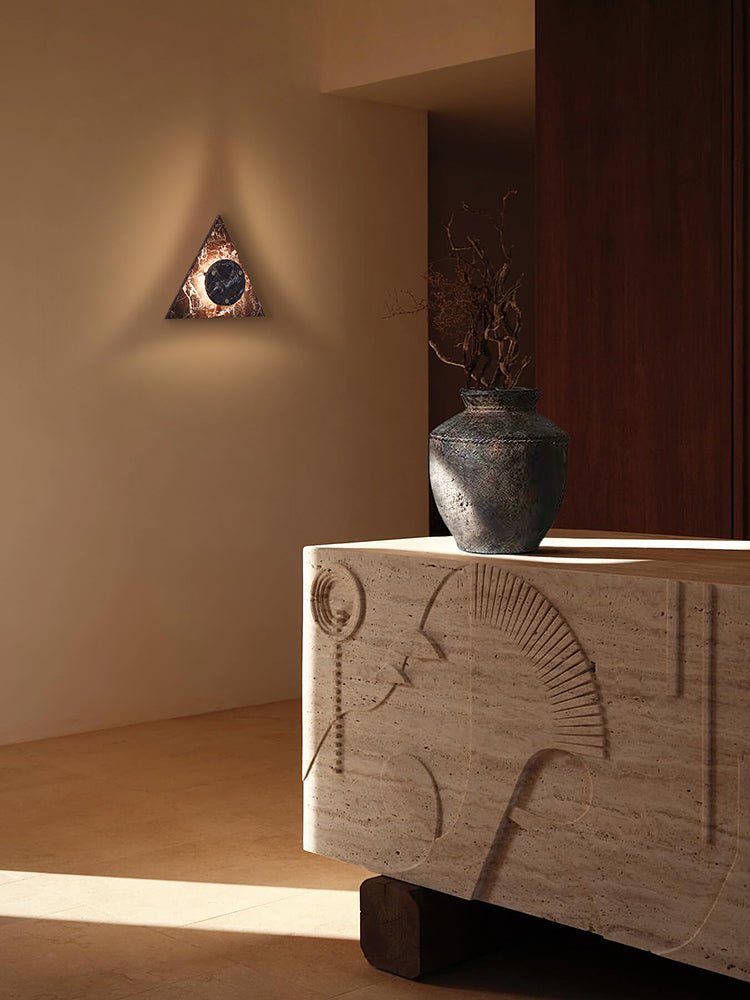 Pyramid Rustic marmer wandlamp