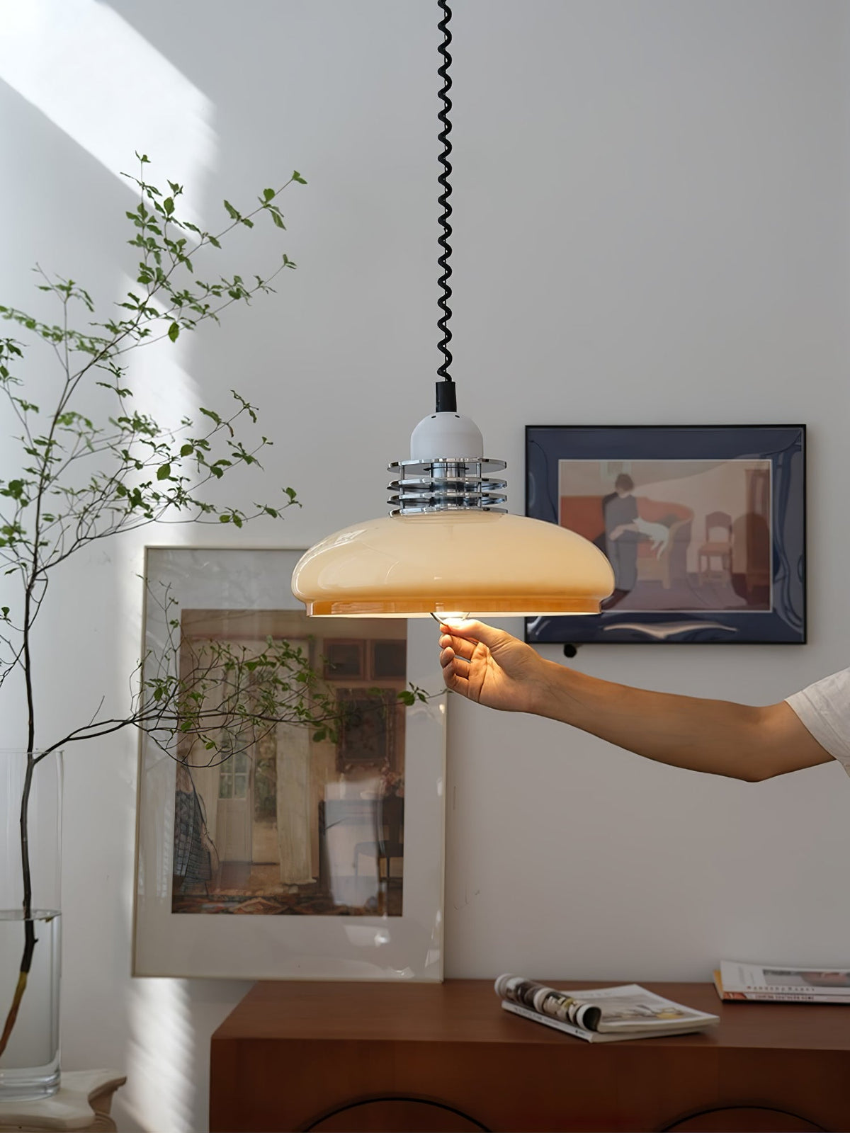 Ulaearae Noordse kunst klassieke glas hanglamp