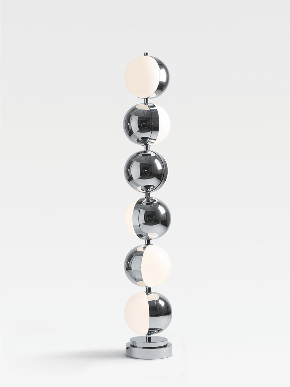 Boen moderne vloerlamp in chrome