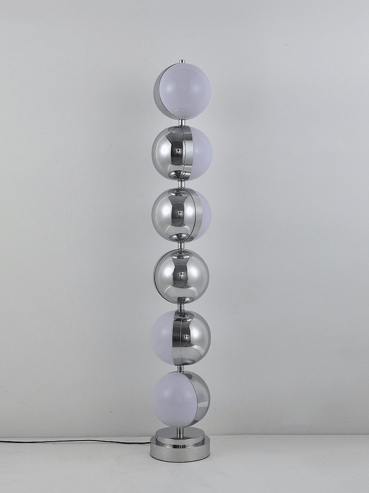 Boen moderne vloerlamp in chrome