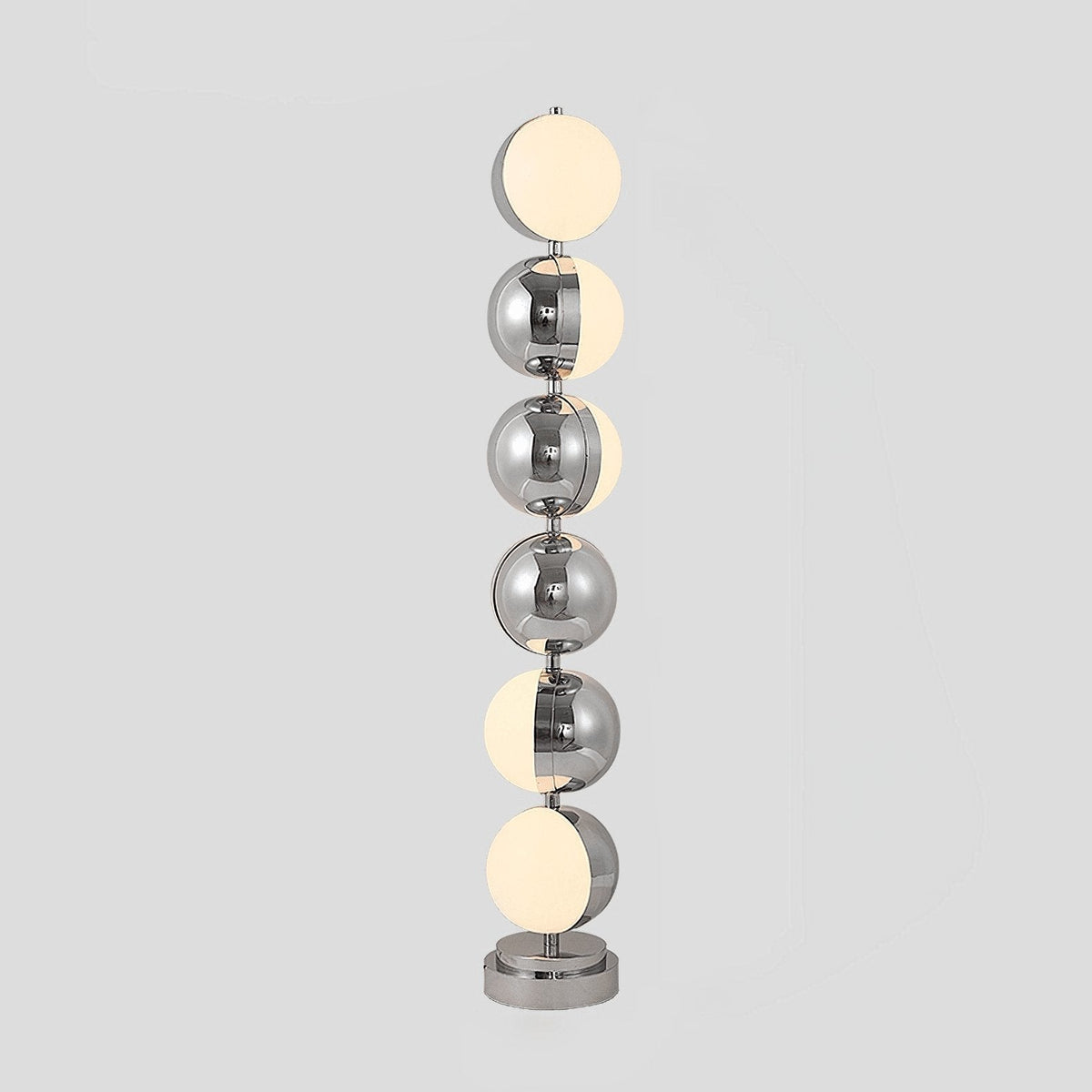 Boen moderne vloerlamp in chrome