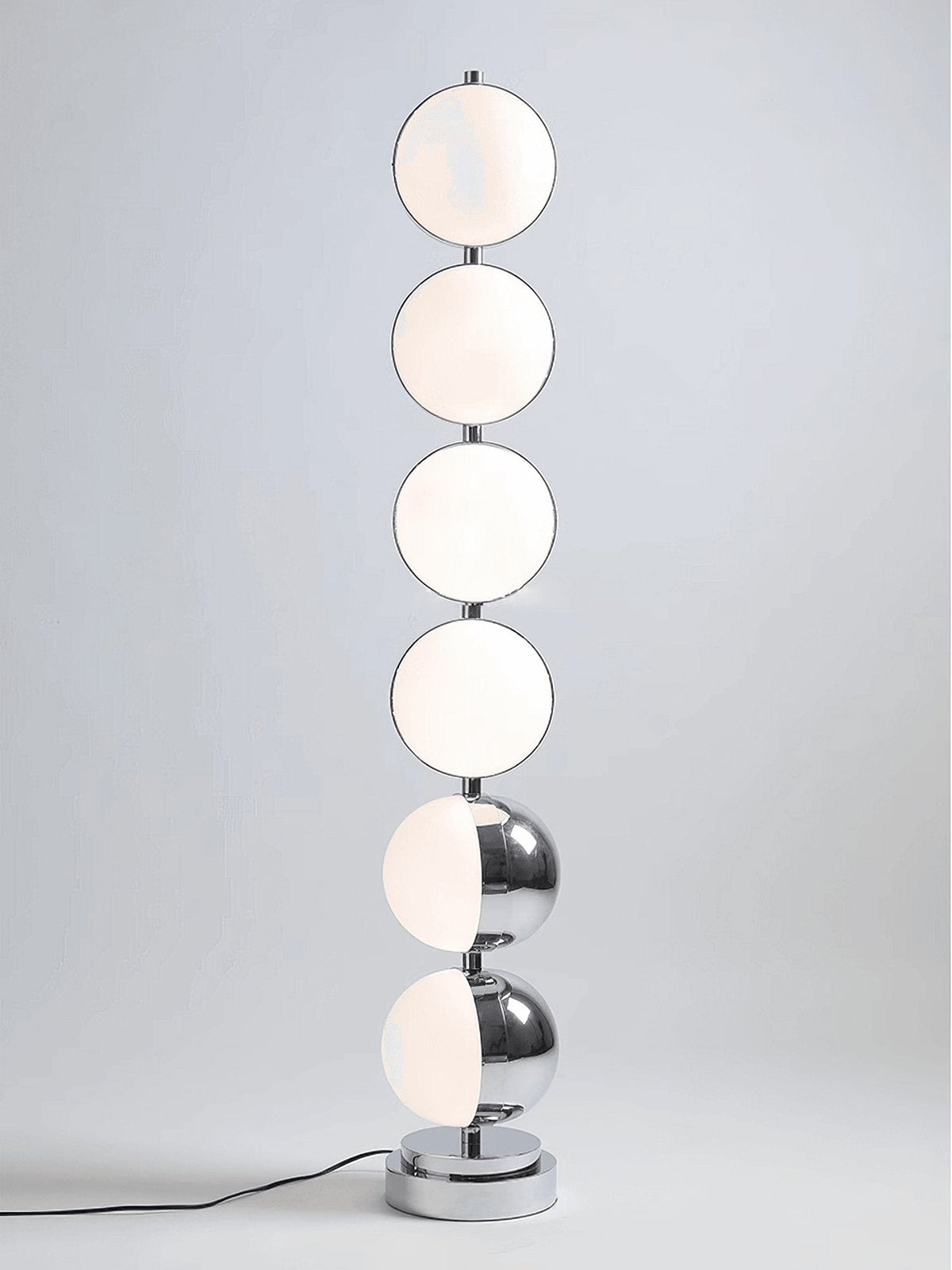 Boen moderne vloerlamp in chrome