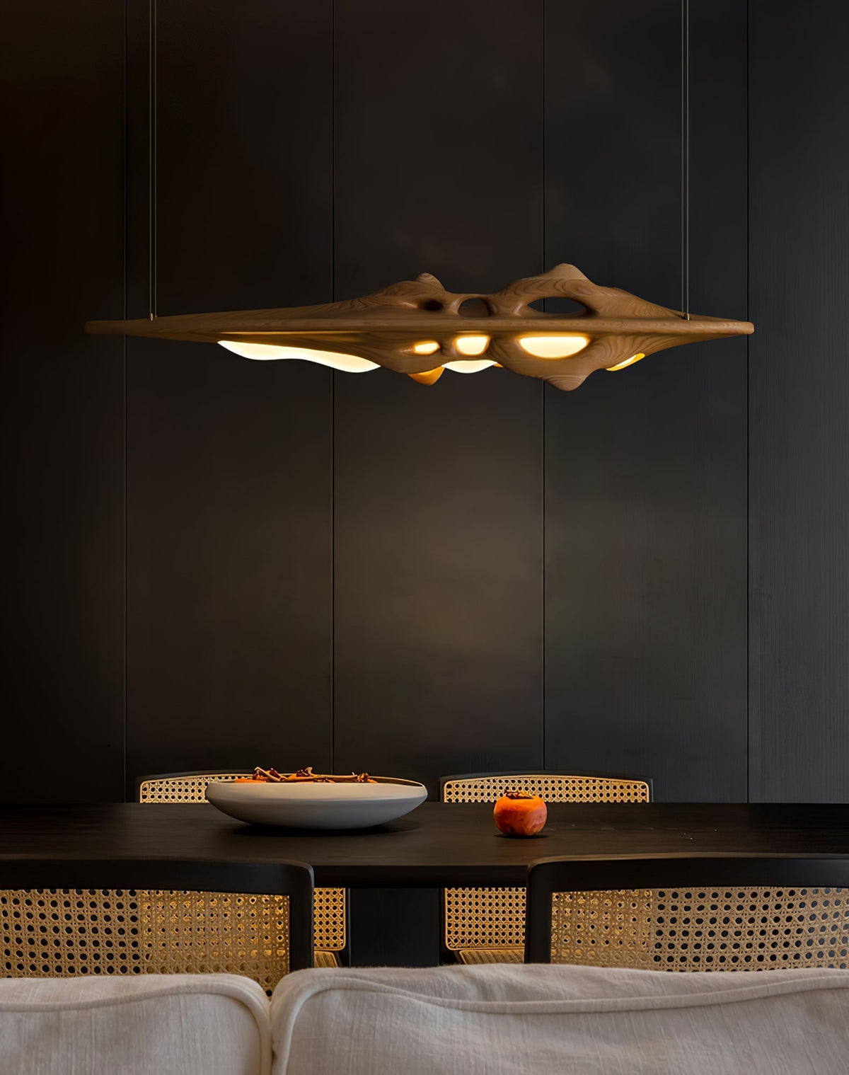Ulsorira Topografische Houten hanglamp