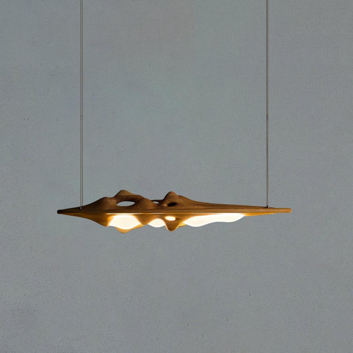 Ulsorira Topografische Houten hanglamp
