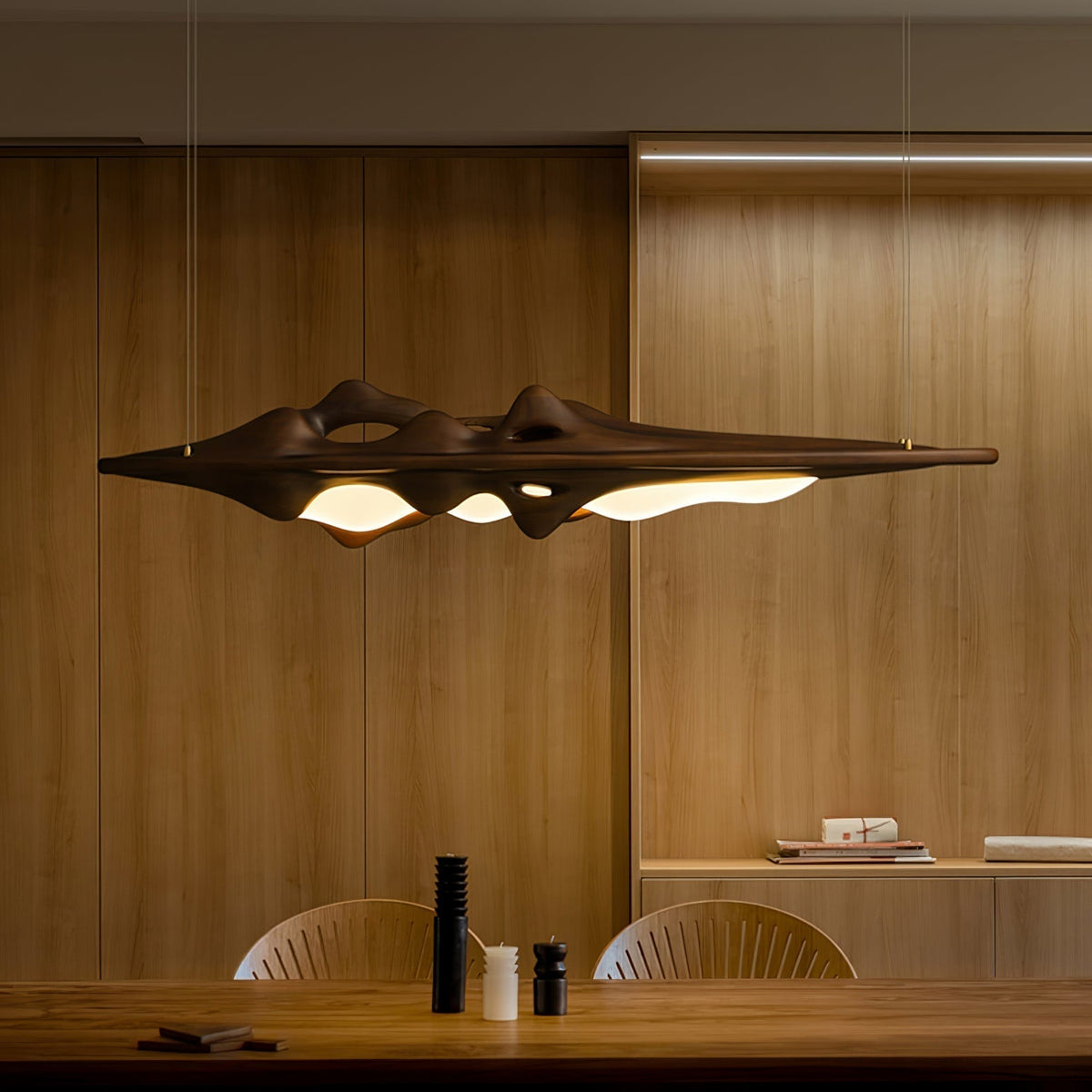 Ulsorira Topografische Houten hanglamp