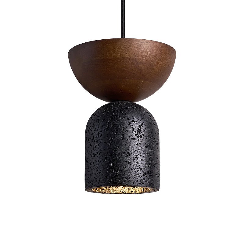 Theo Minimal Zwart travertin hanglamp