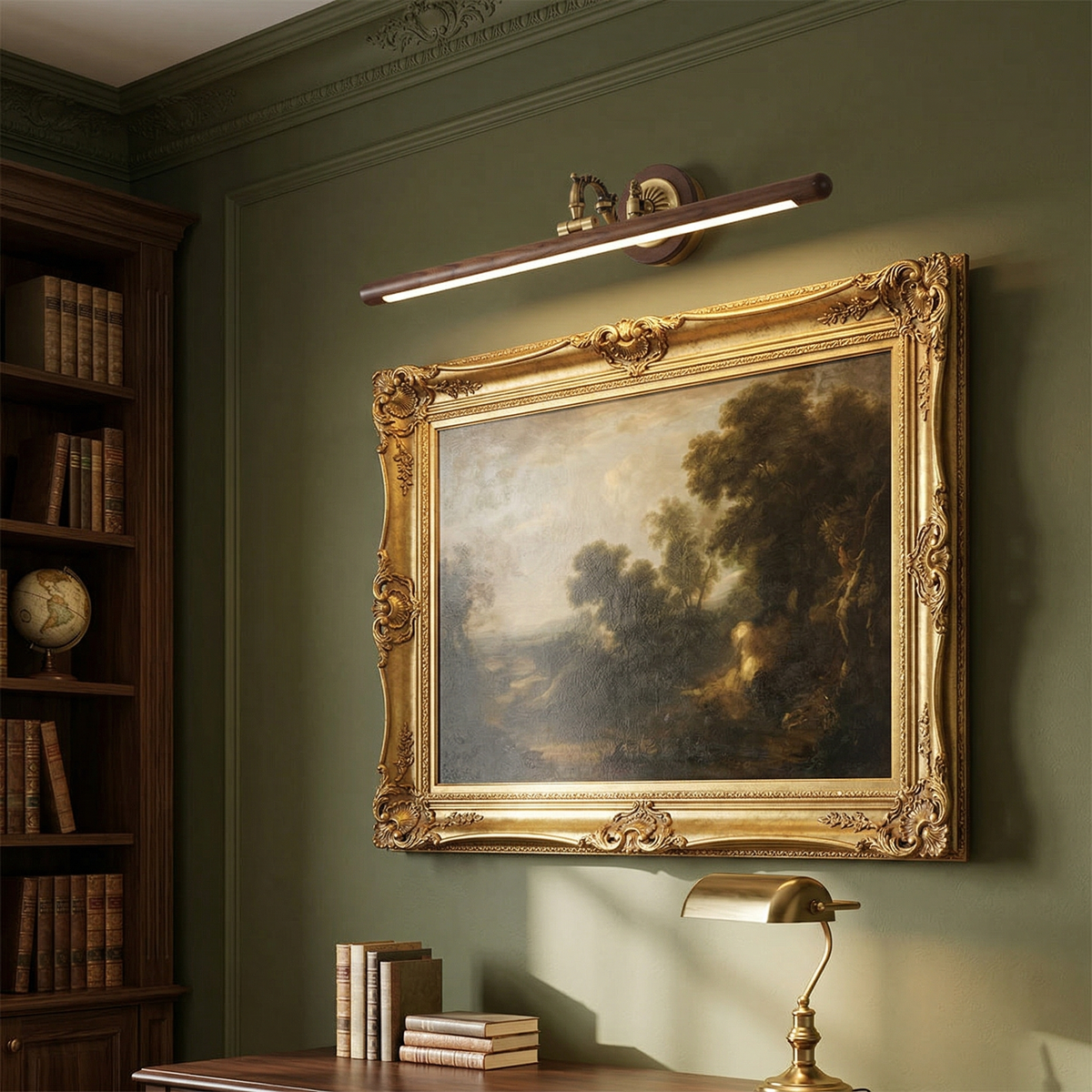 Soreline wandlamp met walnoothout