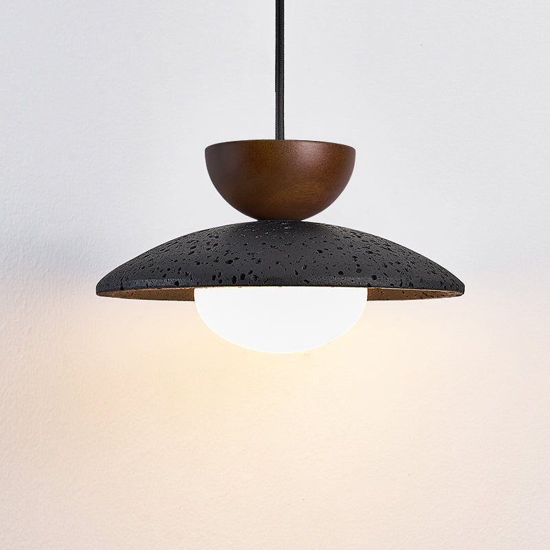 Ignis hanglamp met zwarte travertin koepel