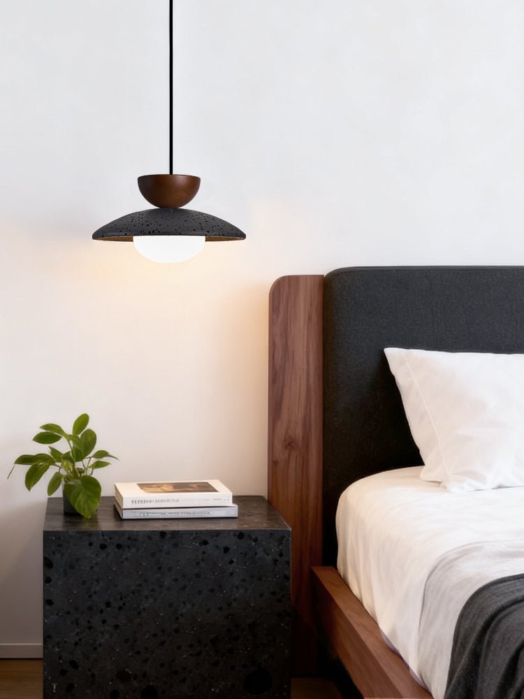 Ignis hanglamp met zwarte travertin koepel