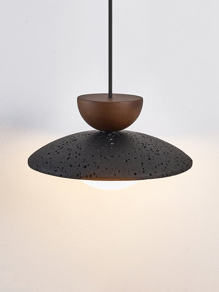 Ignis hanglamp met zwarte travertin koepel