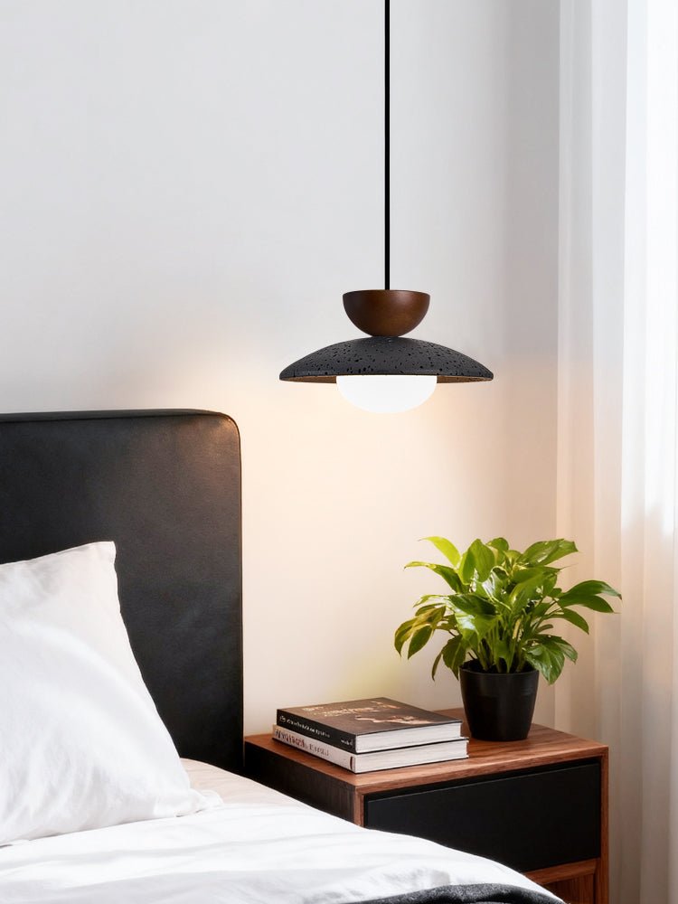 Ignis hanglamp met zwarte travertin koepel