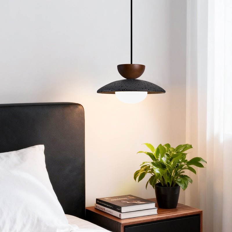 Ignis hanglamp met zwarte travertin koepel