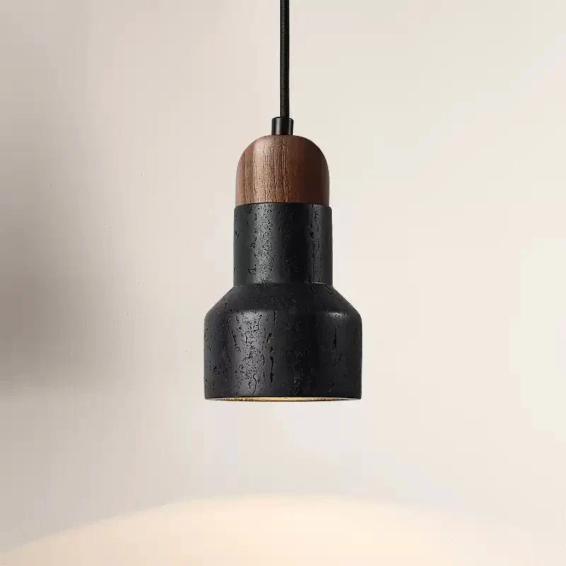 Foundry modern Zwart Travertin Hanglamp
