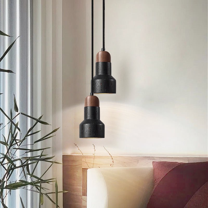 Foundry modern Zwart Travertin Hanglamp