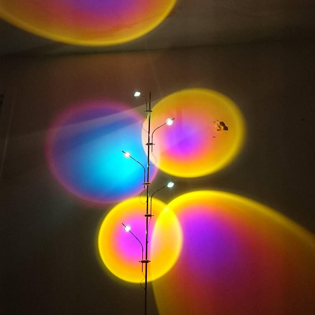 Receiv staal vloerlamp