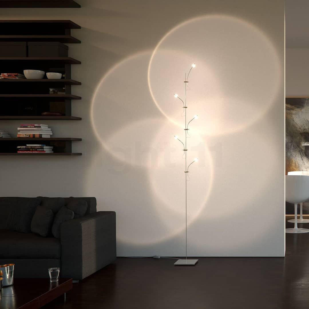 Receiv staal vloerlamp