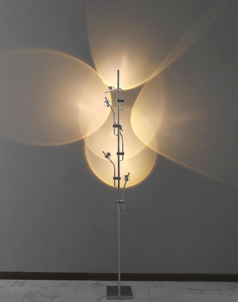 Receiv staal vloerlamp