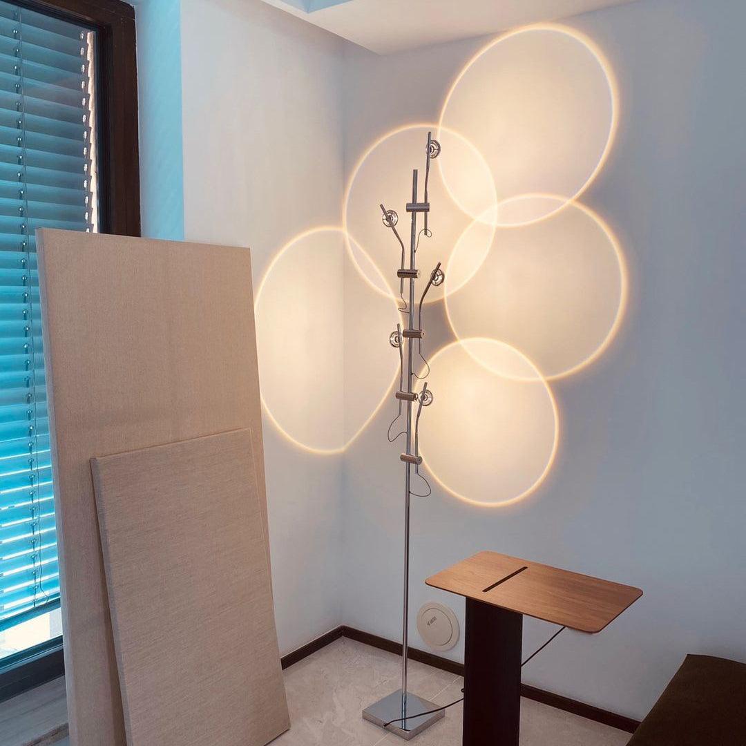 Receiv staal vloerlamp