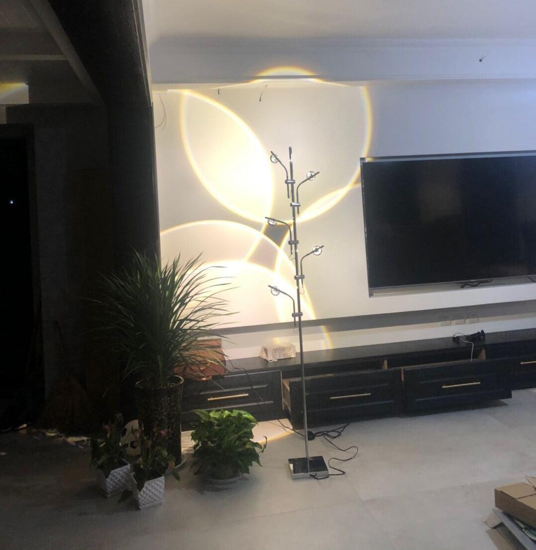 Receiv staal vloerlamp