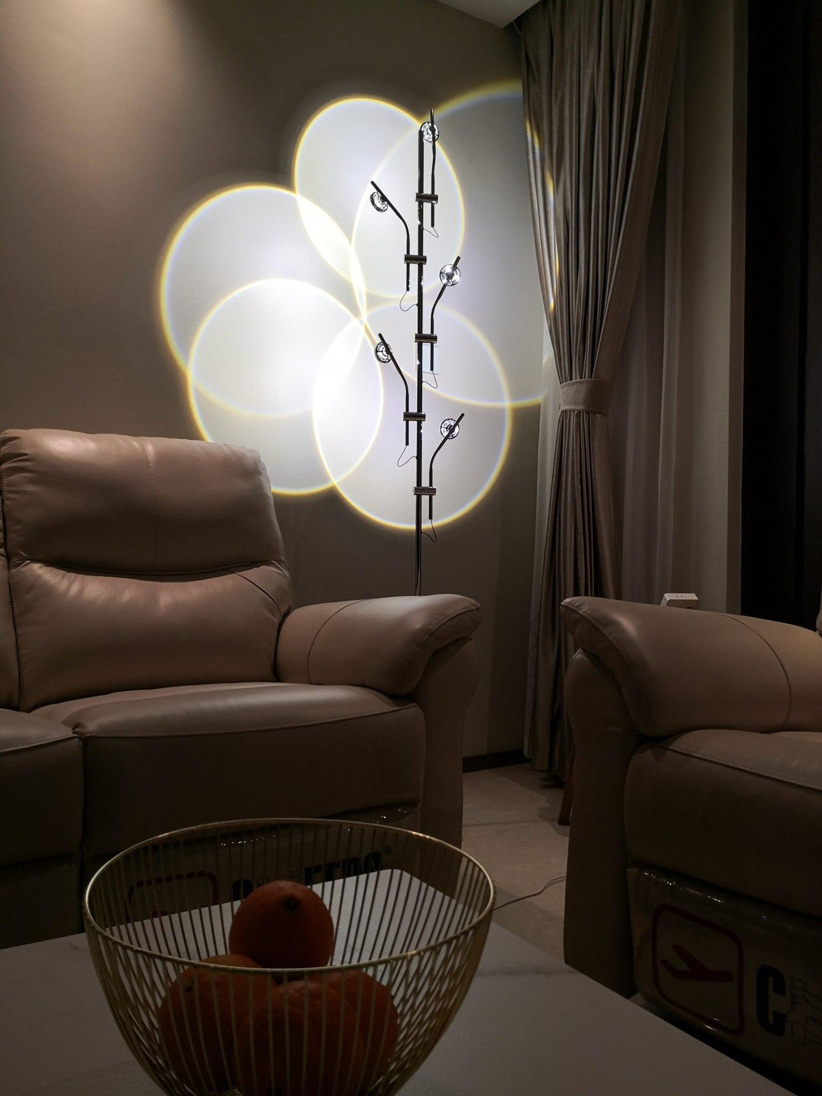 Receiv staal vloerlamp