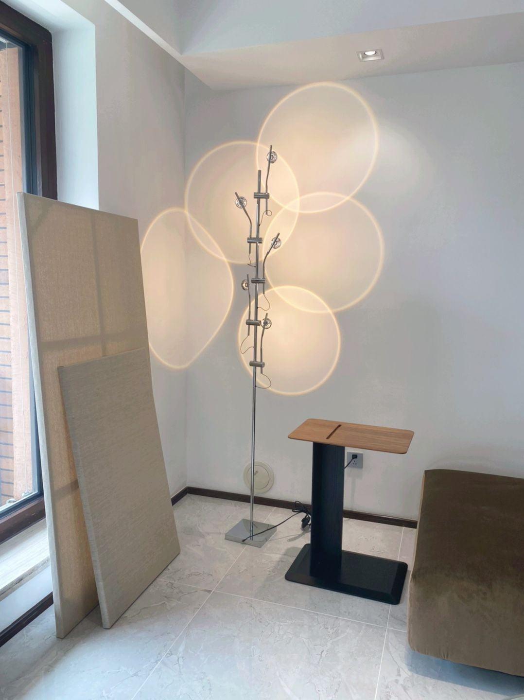 Receiv staal vloerlamp