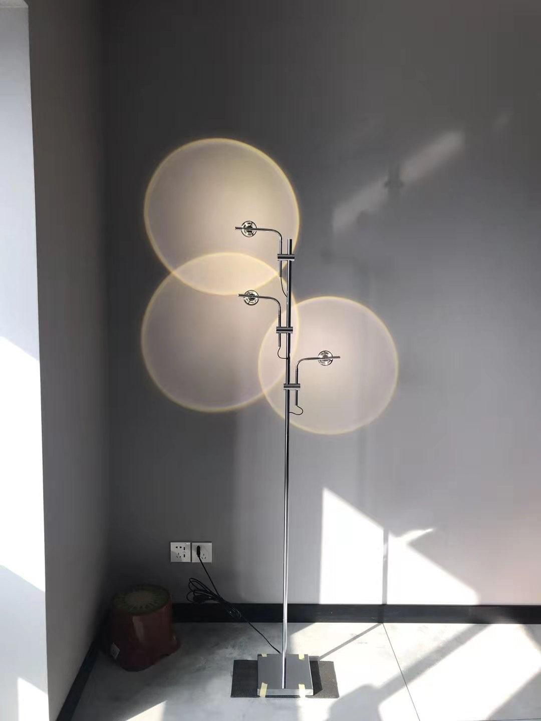 Receiv staal vloerlamp