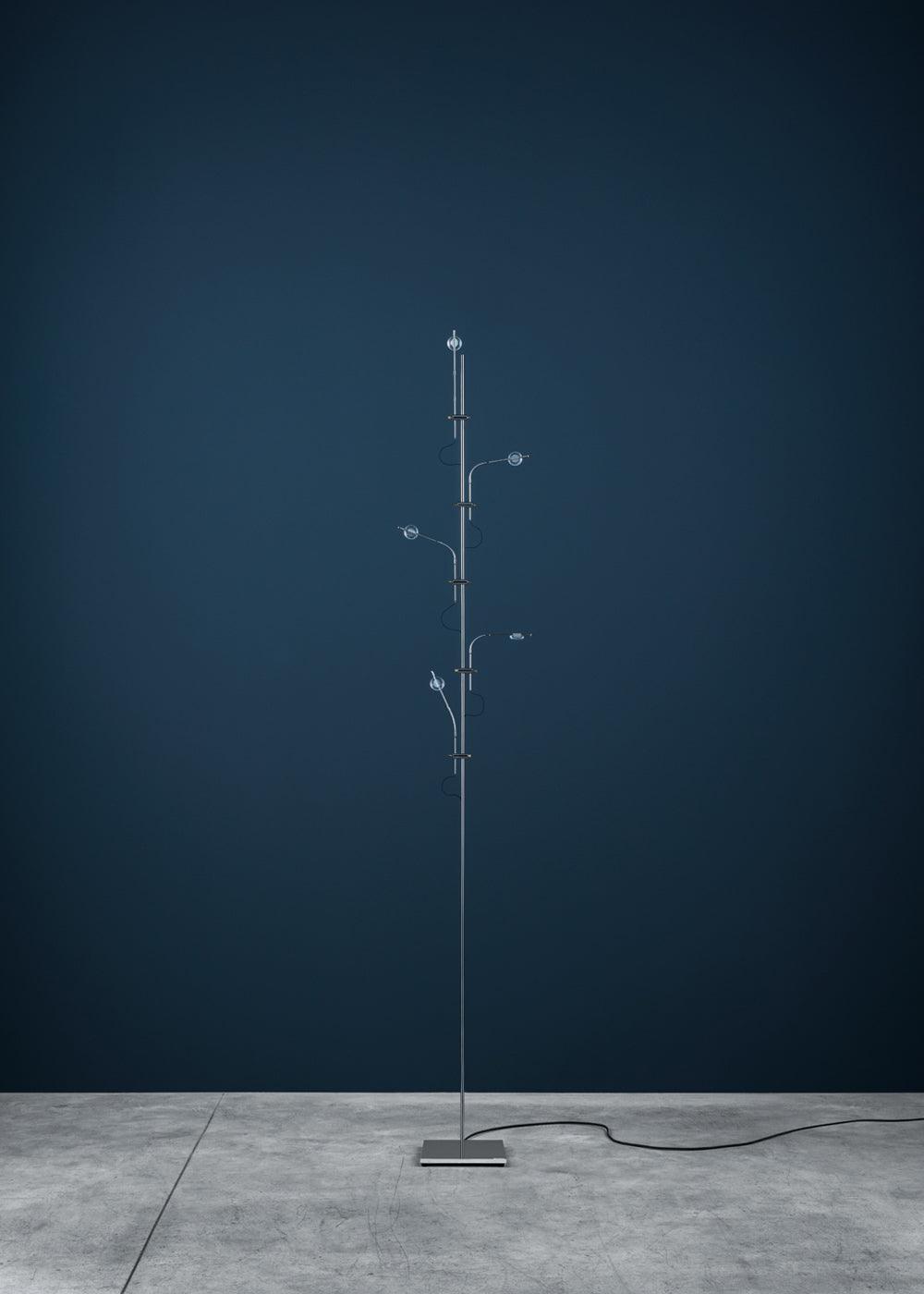 Receiv staal vloerlamp