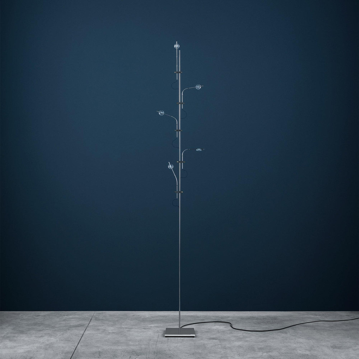 Receiv staal vloerlamp