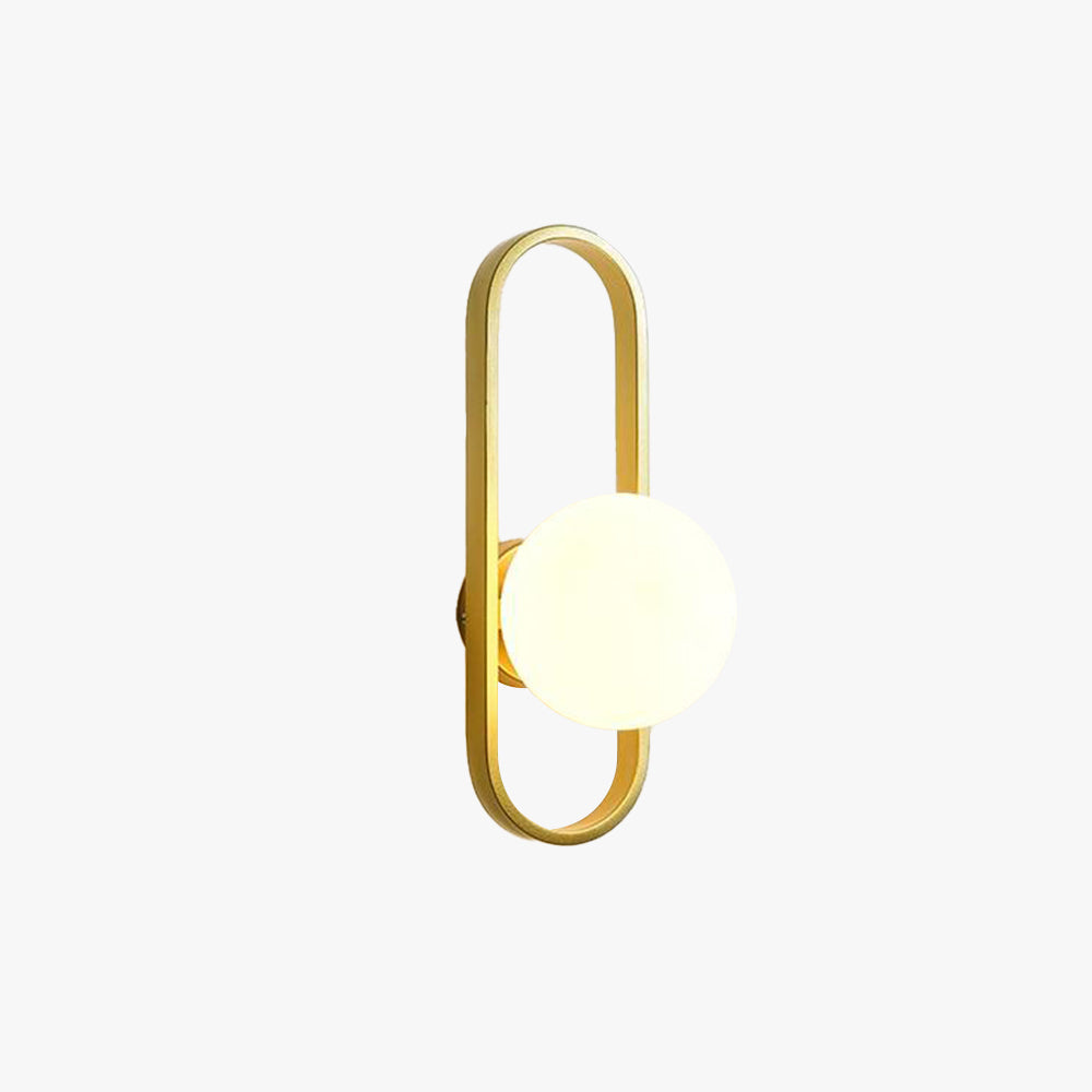 Valentina Moderne Globe Wandlamp Voor Op Het Bed Metaal/Glas Voor Goud/Zwart Slaap/Leeskamer