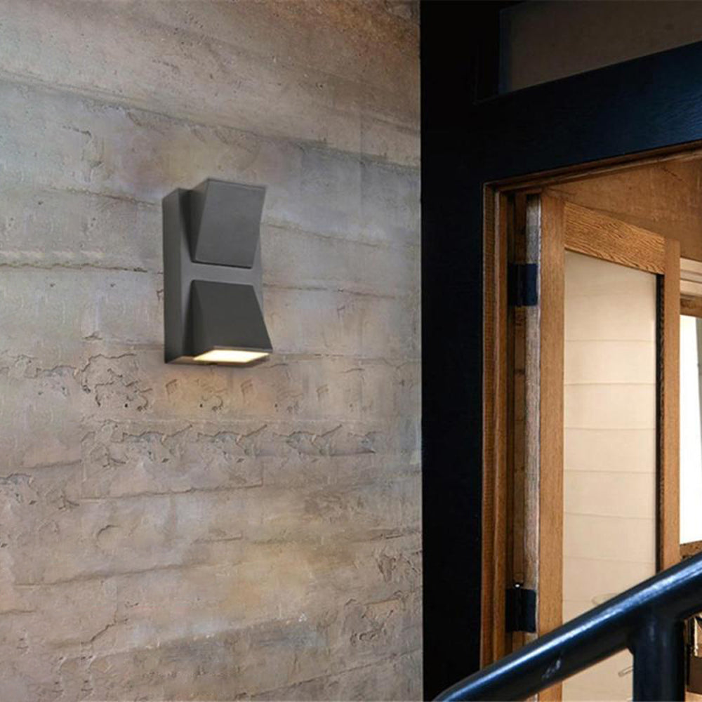 Orr Modern Kleine LED Wandlampen Zwart Grijs Metaal Buiten Binnen