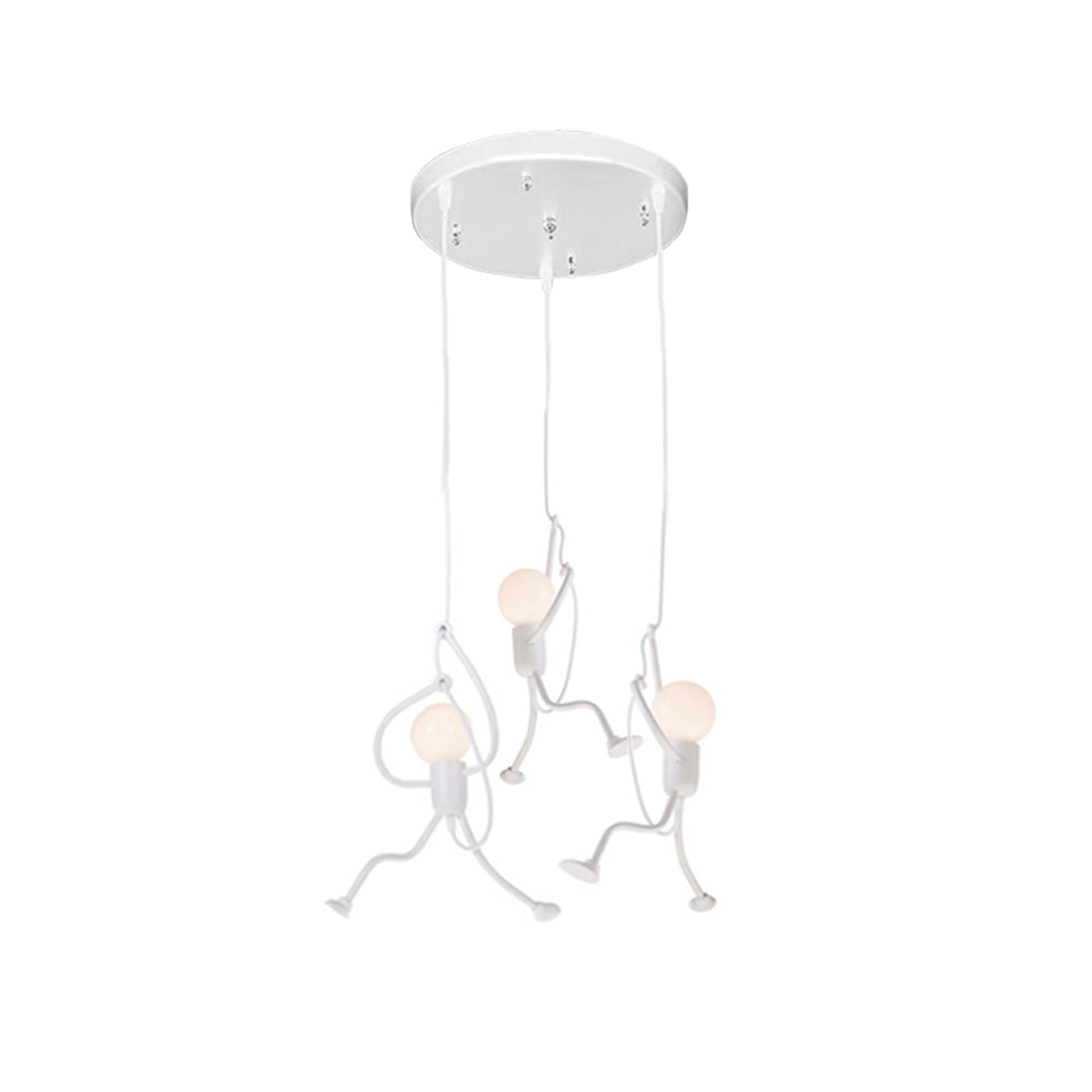 Salgado Retro Design Man LED Hanglamp Metaal Zwart/Wit Slaap/Woon/Eetkamer