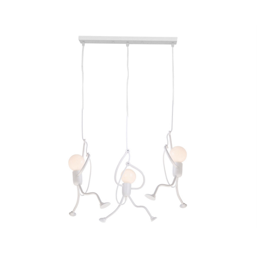 Salgado Retro Design Man LED Hanglamp Metaal Zwart/Wit Slaap/Woon/Eetkamer