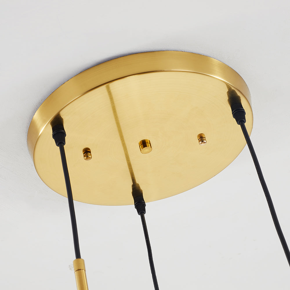 Valentina Ronde Designer LED Hanglamp Metaal Glas Eetkamer Woonkamer