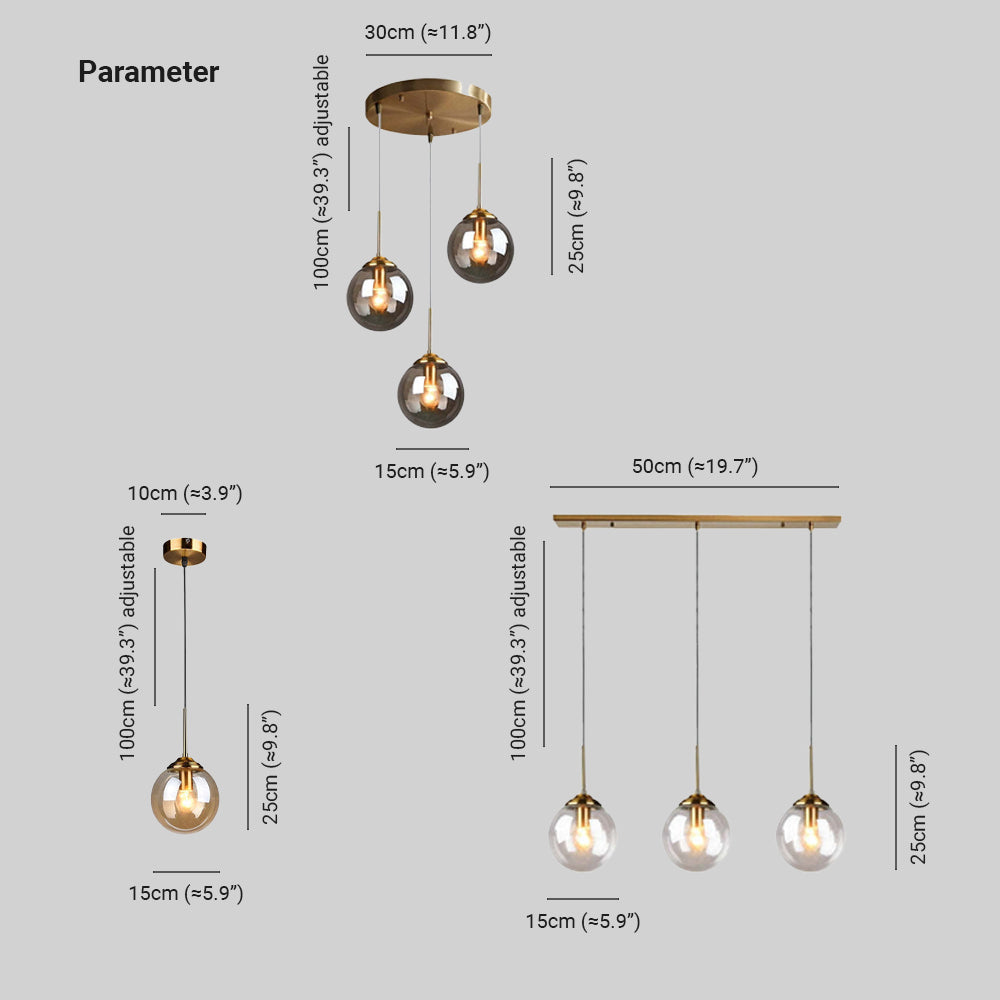 Valentina Ronde Designer LED Hanglamp Metaal Glas Eetkamer Woonkamer