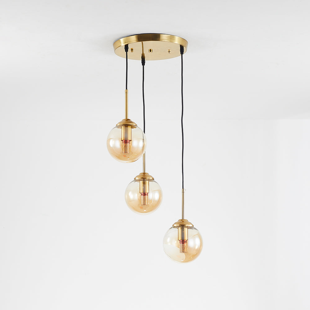 Valentina Ronde Designer LED Hanglamp Metaal Glas Eetkamer Woonkamer
