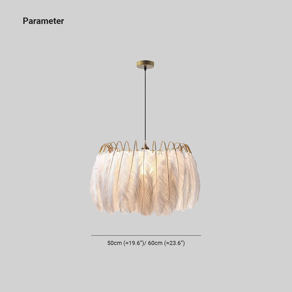 O'Moore Moderne Crown Shaped Hanglampen Zwart/Wit Metaal Veren Slaapkamer