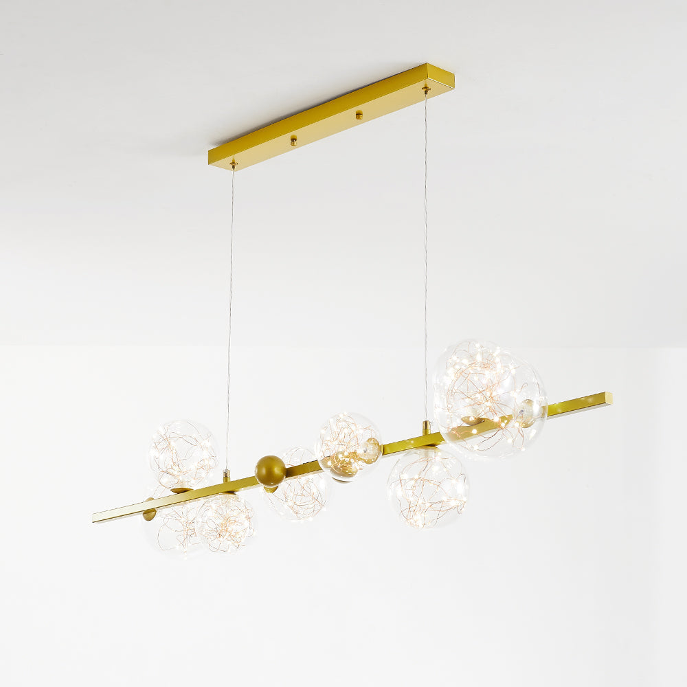 Valentina Modern Cirkel Round Metaal Glas Hanglampens Woonkamer Slaapkamer