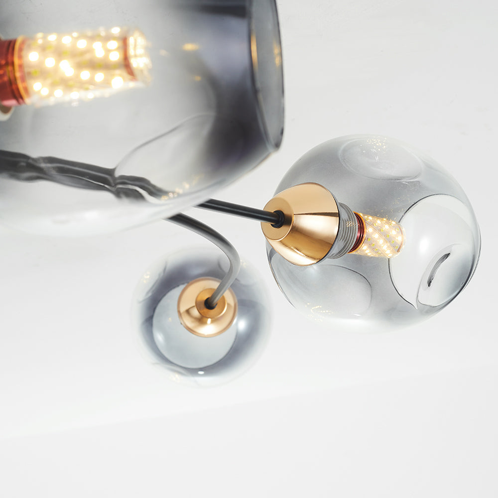 Valentina Moderne Mooi LED  Plafondlampen Stijlvol Zwart Metaal/Glas Slaapkamer