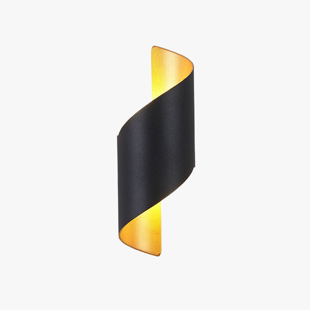Orr Binnen Waterbestendig Metaal Spiraal Led Wandlampen Zwart Goud Tuin