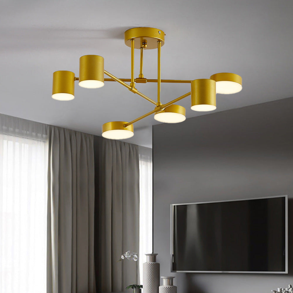 Weiss Moderne LED Flush Plafondlampen Zwart Wit Goud Metaal Slaapkamer
