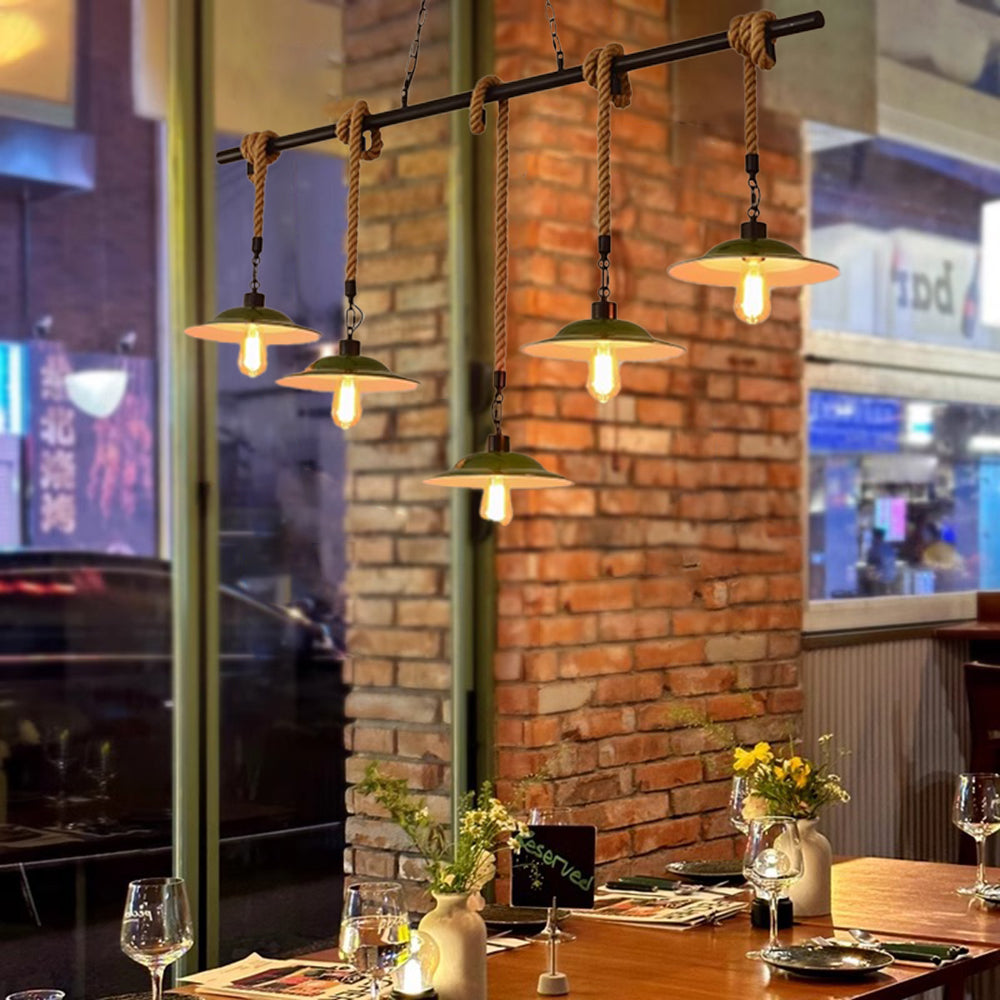 Epoch Vintage LED Hanglampen Groen Metaal Keuken/Woonkamer