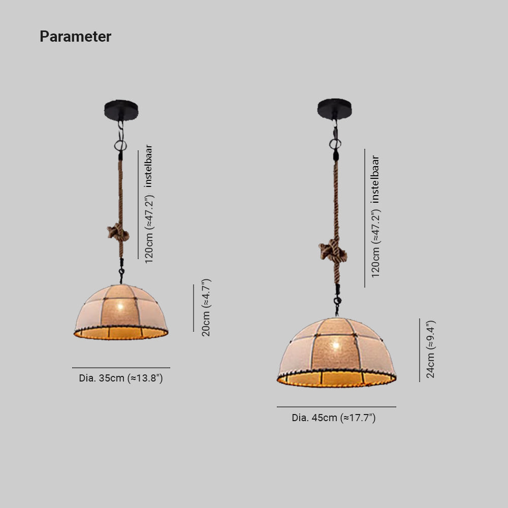 Renée Industriële LED Hanglampen Metaal/Touw Slaapkamer