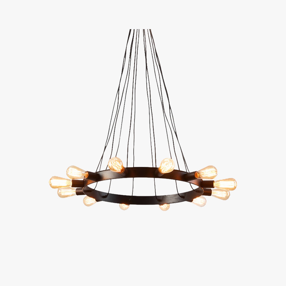 Alessio Vintage LED Kroonluchters Bruin Metaal Woonkamer/Bar