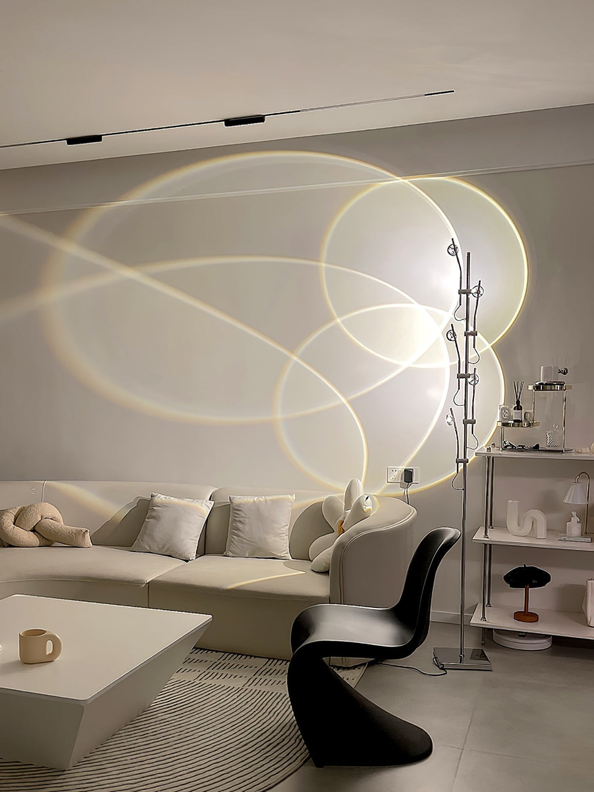 Receiv staal vloerlamp