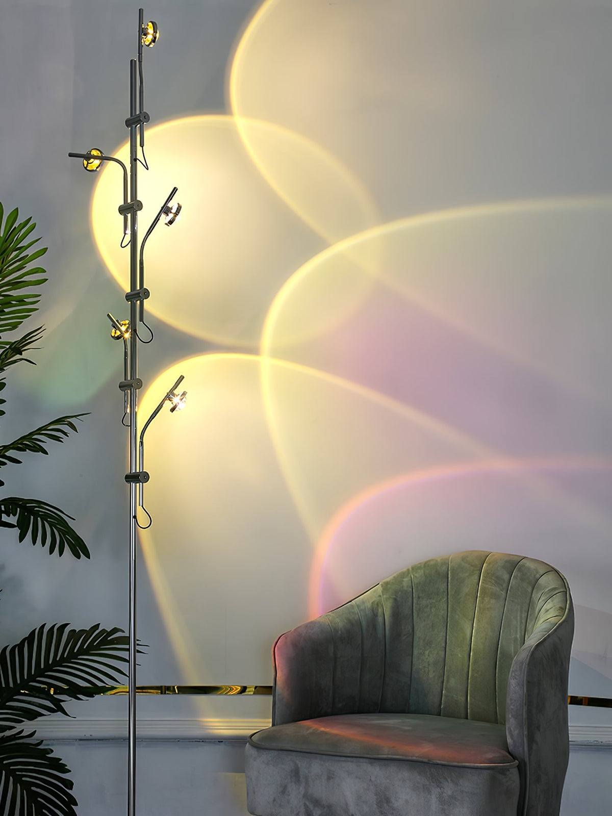 Receiv staal vloerlamp